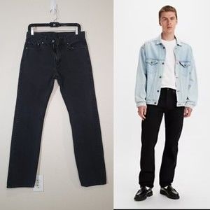 Levi's 505 Regular Fit Black Jeans 30X34